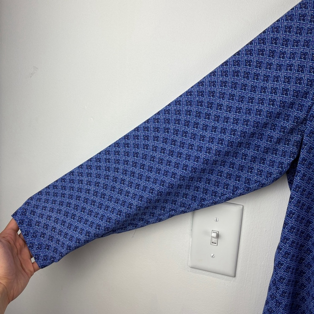 Smart Set Blue Patterned Flowy Blouse - Picture 2 of 7